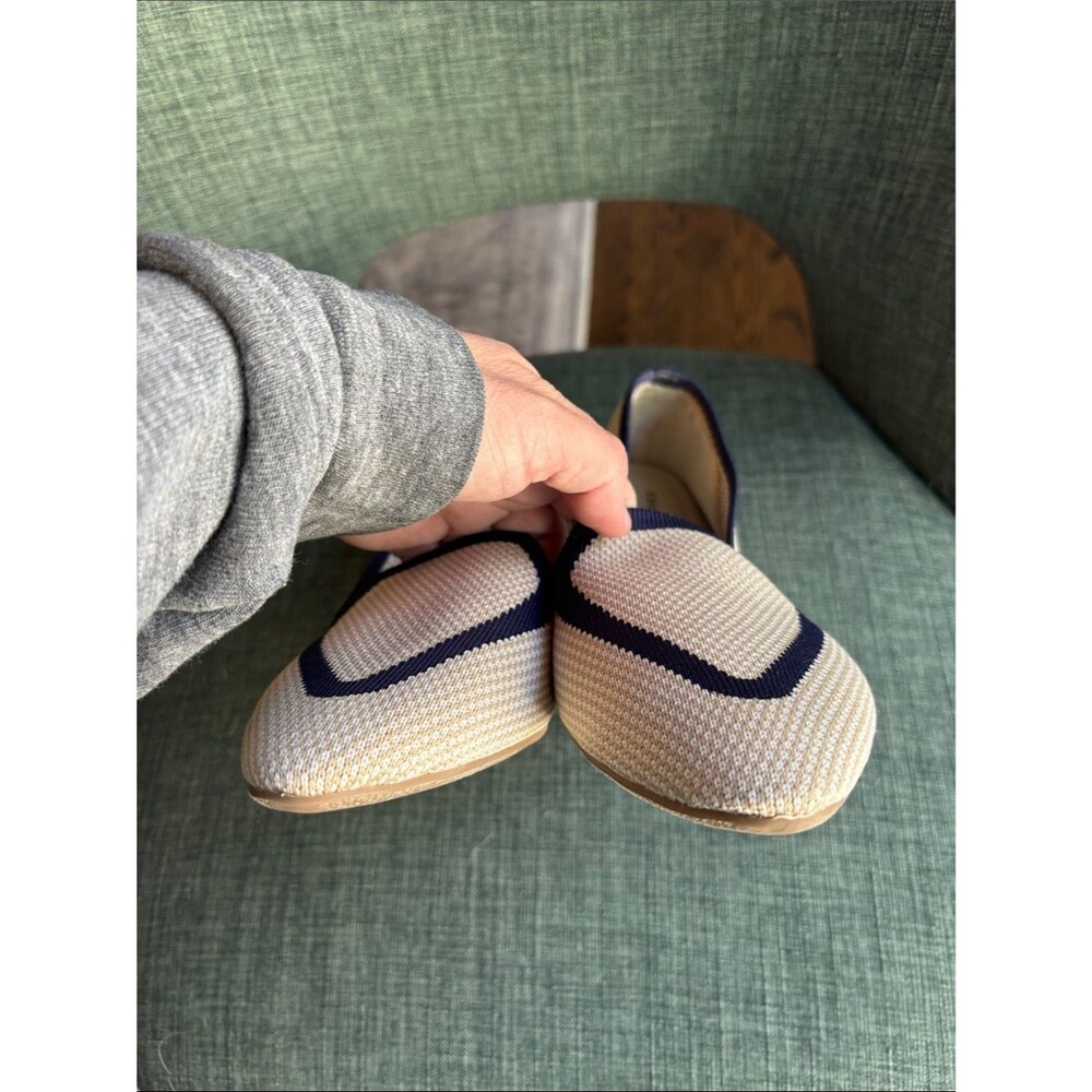 Birdies the blackbird flats loafers eggshell navy  Ballet Flats women 9.5 EUC - Picture 6 of 11